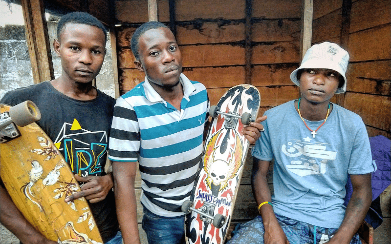 meeting point-skate park-of various-young people